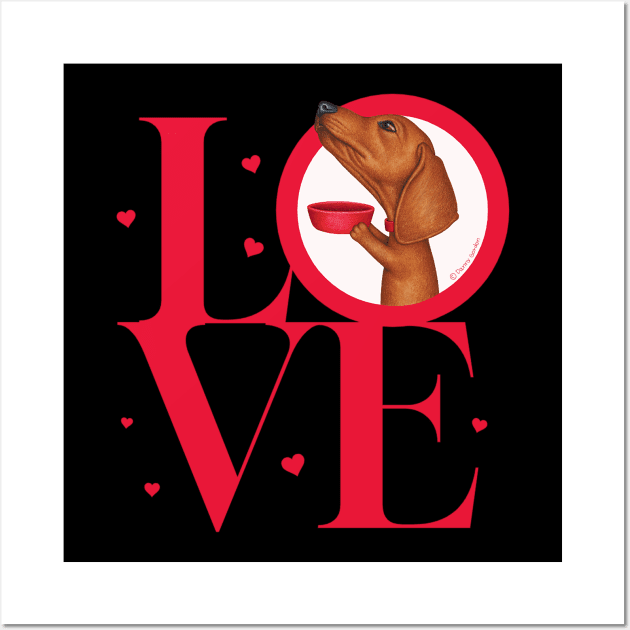 Dachshund Love Wall Art by Danny Gordon Art